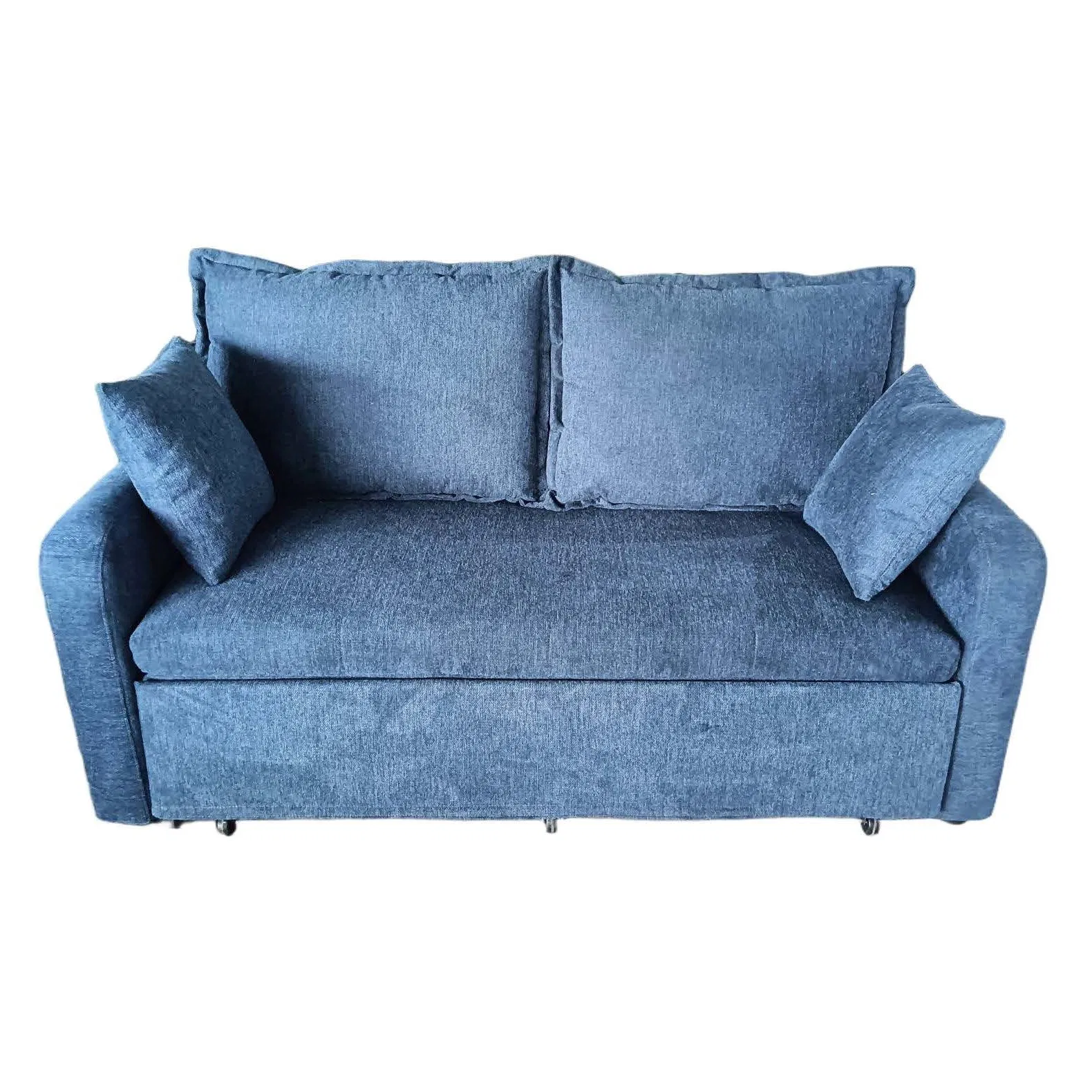 Modern Olive Armrest Adjustable 2 Seater Storage Sofa Bed Sleeper Sofa for Small Living Room