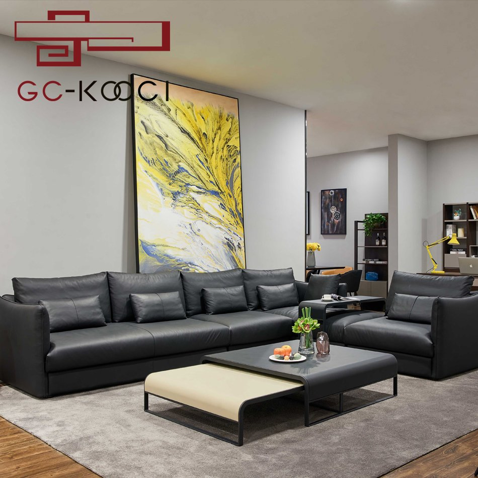 Factory Direct Luxury Recliner Sleeper Sofa with Genuine Leather