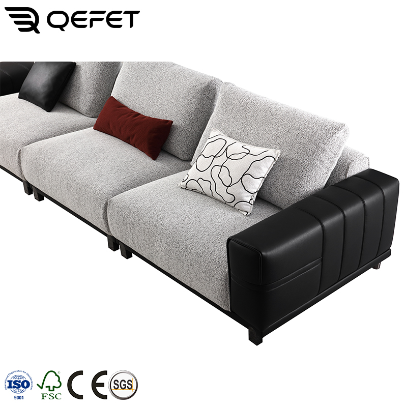 Traditional Carved Fabric and Leather Floral Upholstered Loveseat with Rolled Arms Elegant Living Room Sofa