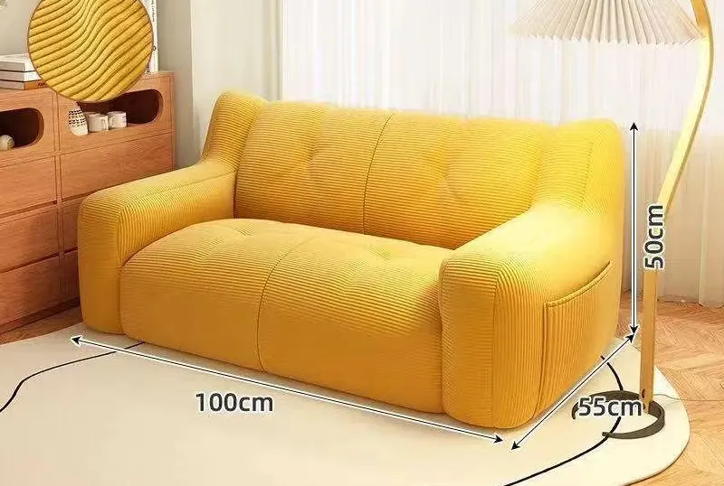 Contemporary Ribbed Floor Loveseat 3