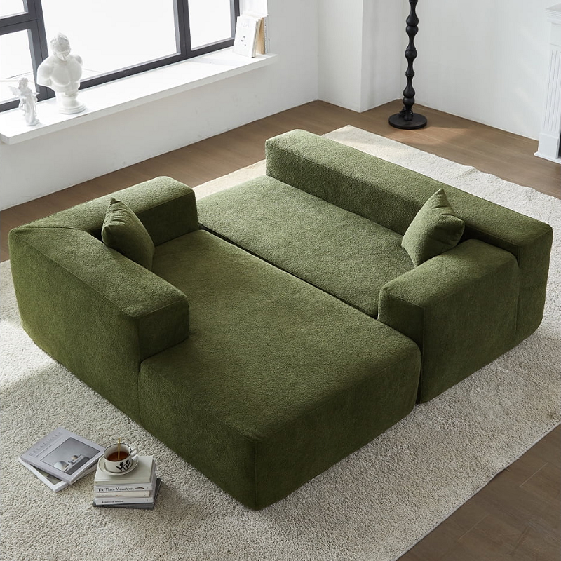 Full Sponge Vacuum Compression Sofa Module L-Shaped Modular Sofa