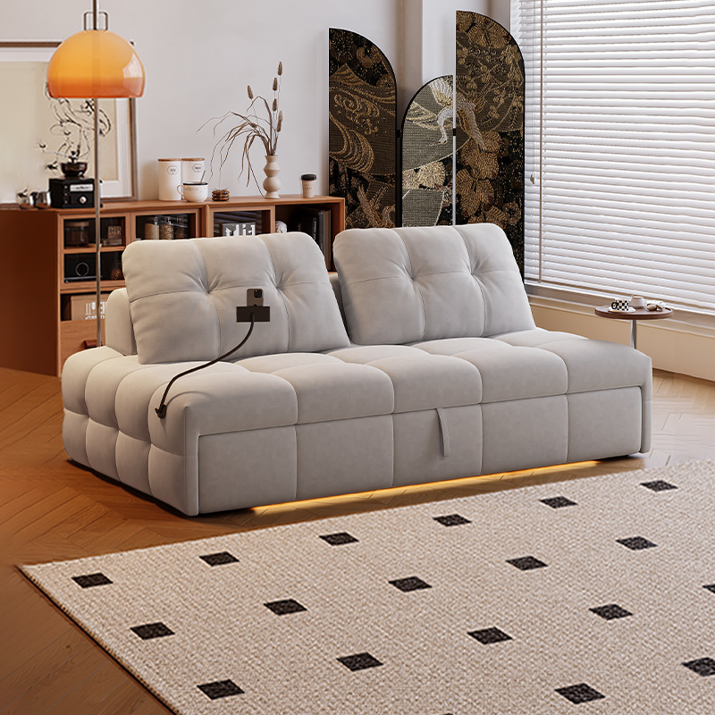 Modern 2 Seater Reclining Sectional Living Room Set Modular Fabric Sofa