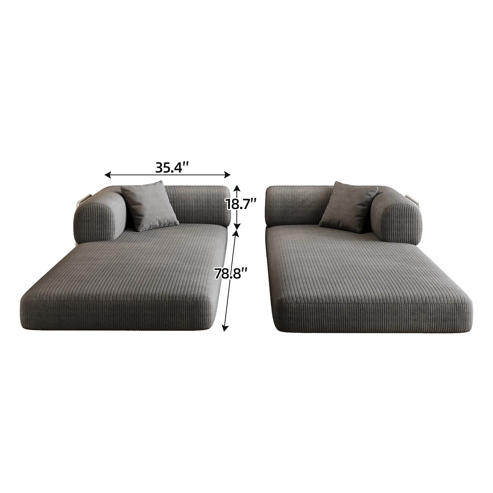 Cozy Compressed Sofa Bed with Soft Teddy Fabric for Save Storage