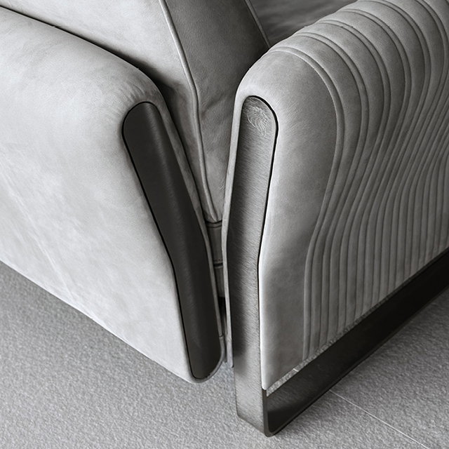 China Factory Luxury Living Room Velvet Fabric Sofa Set for Villa