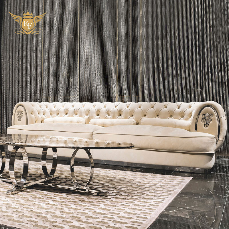 Italian Nordic Chesterfield Luxury Modern Indoor Couch Living Room Furniture 3 Seater Sofa