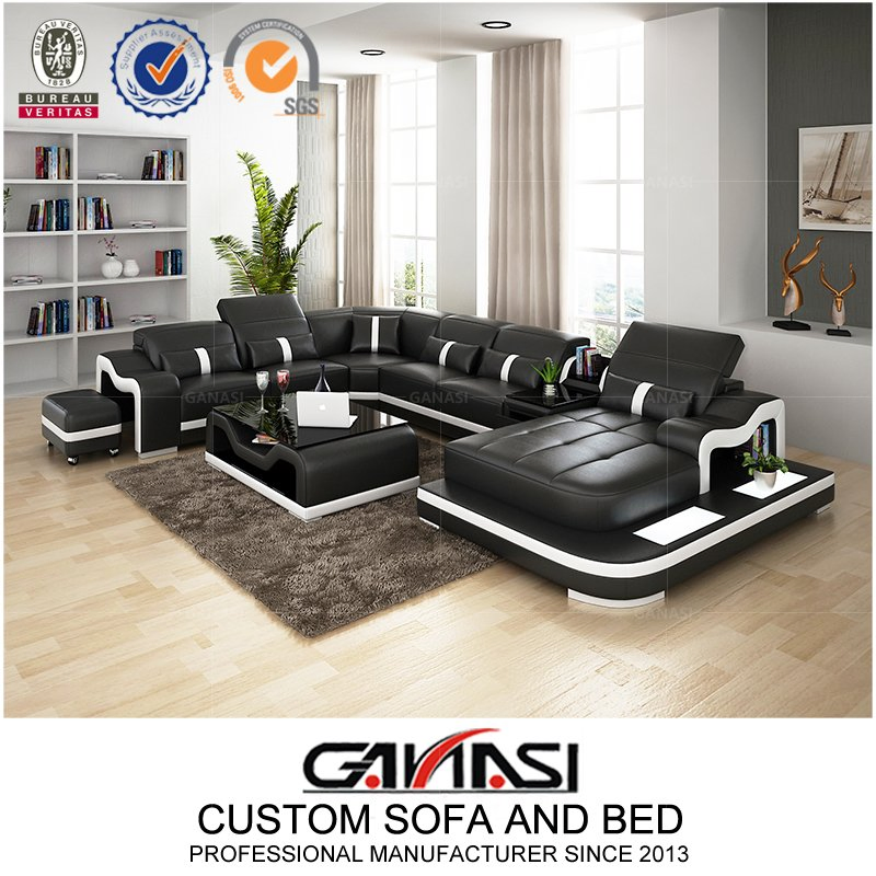 Wholesale Italian Modern Living Room Furniture Leather Sofa