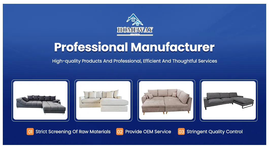 Modern L-shaped Backrest Living Room Sofa