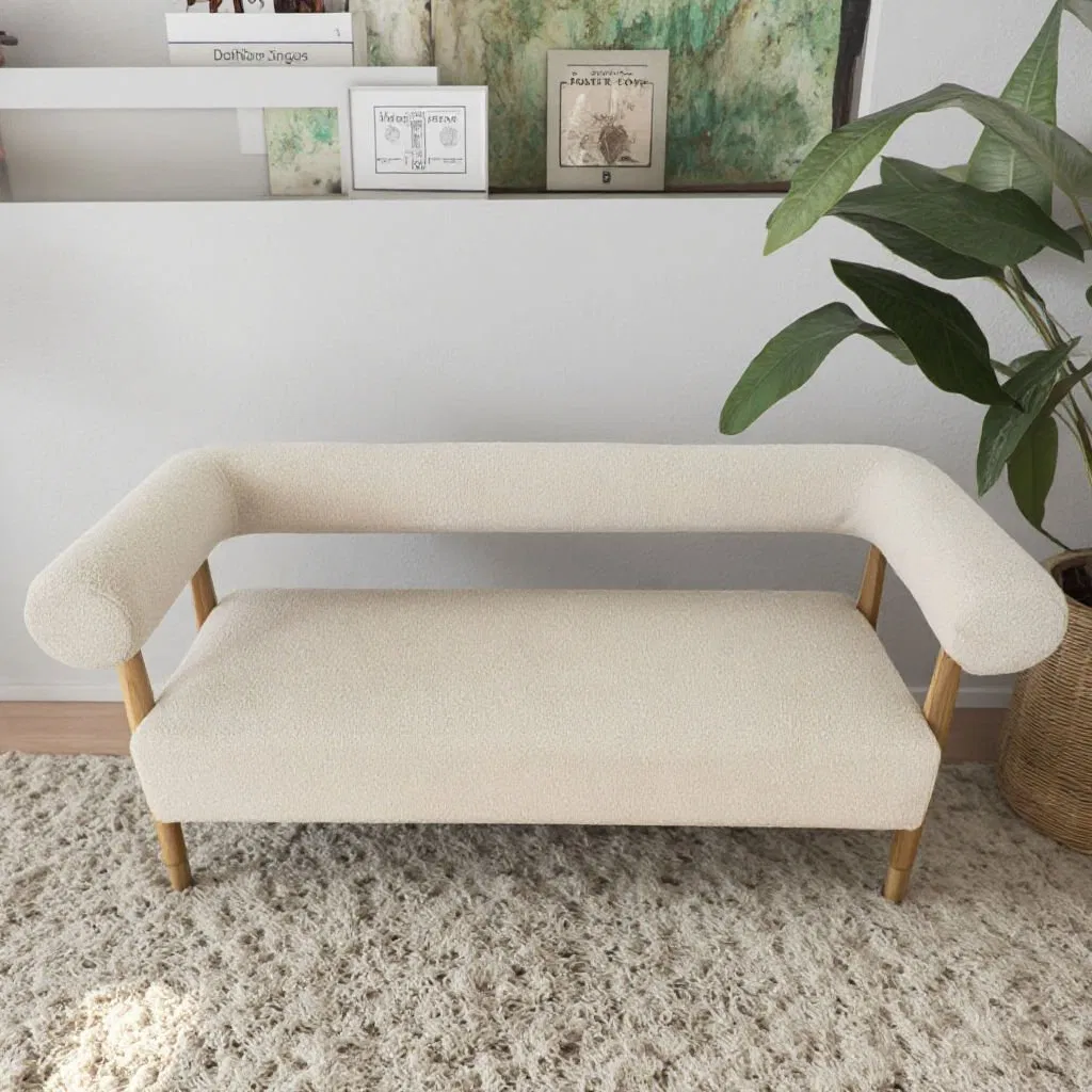 Solid Oak Base Tufted Chesterfield Sofa