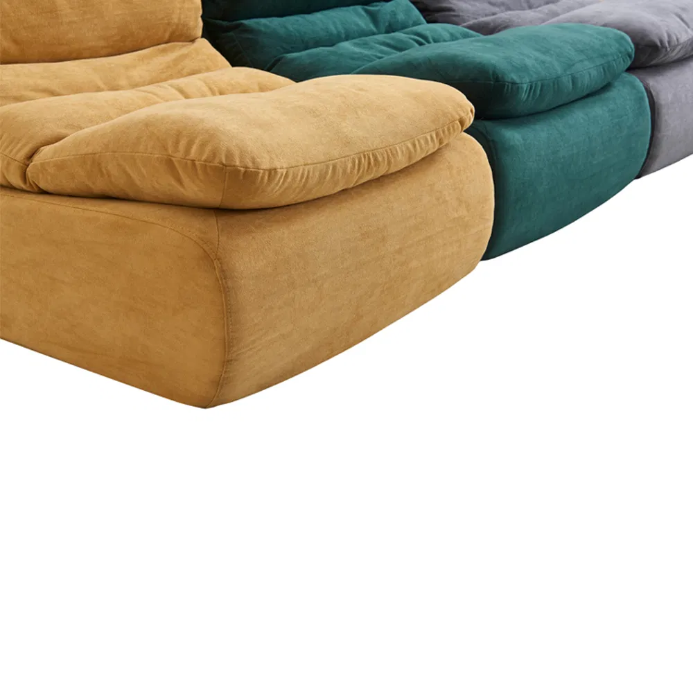 OEM Sofa Without Armrest Medium Back Foshan Chesterfield Compressed Compression Straight Row Sofa