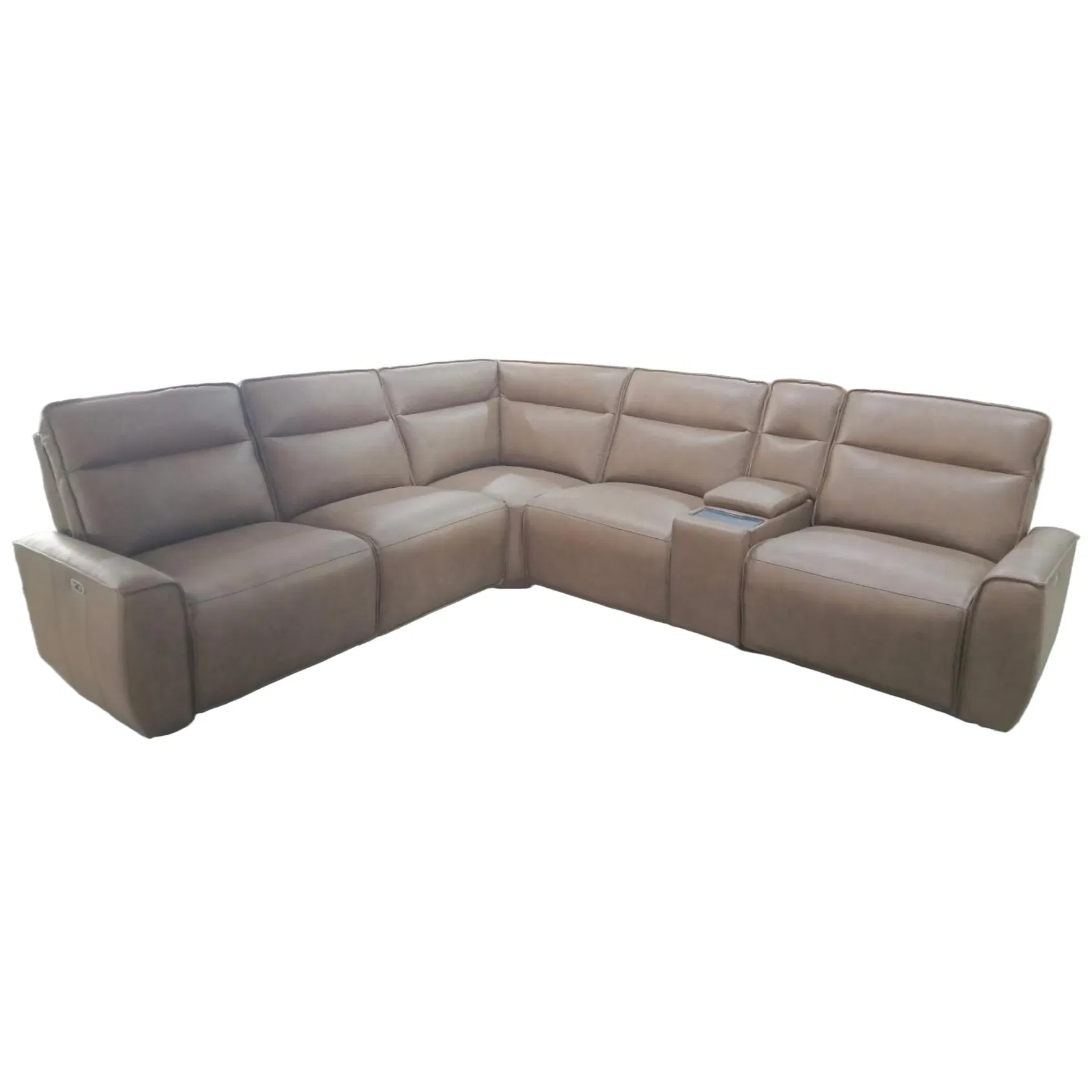 Living Room Leather Popular 1+2+3 Sectional Power Reclining Sofa Set