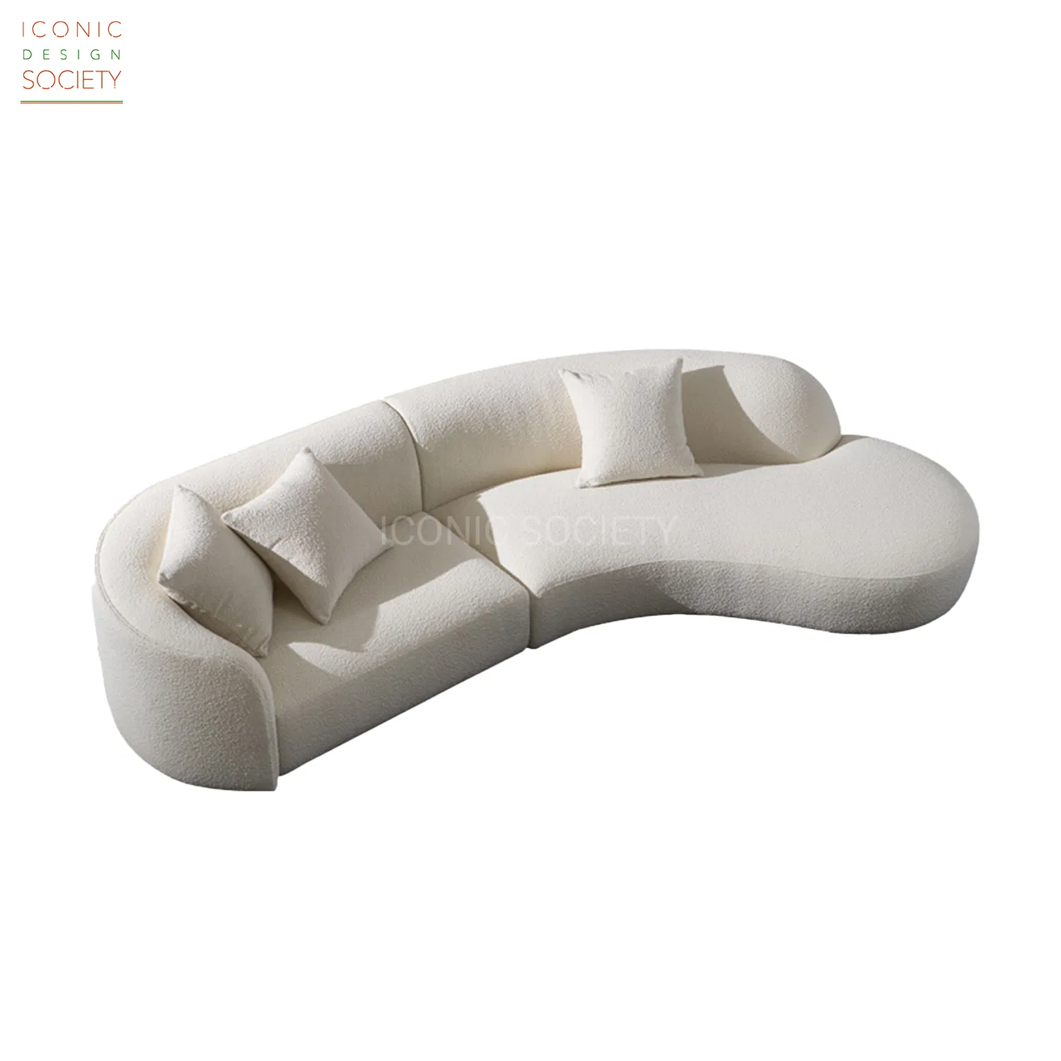 Modern Living Room Furniture Hotel Home Leisure Couch Velvet Fabric Sectional Sofa