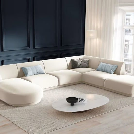 Versatile L-Shaped Sofa with Reversible Chaise for Modern Spaces