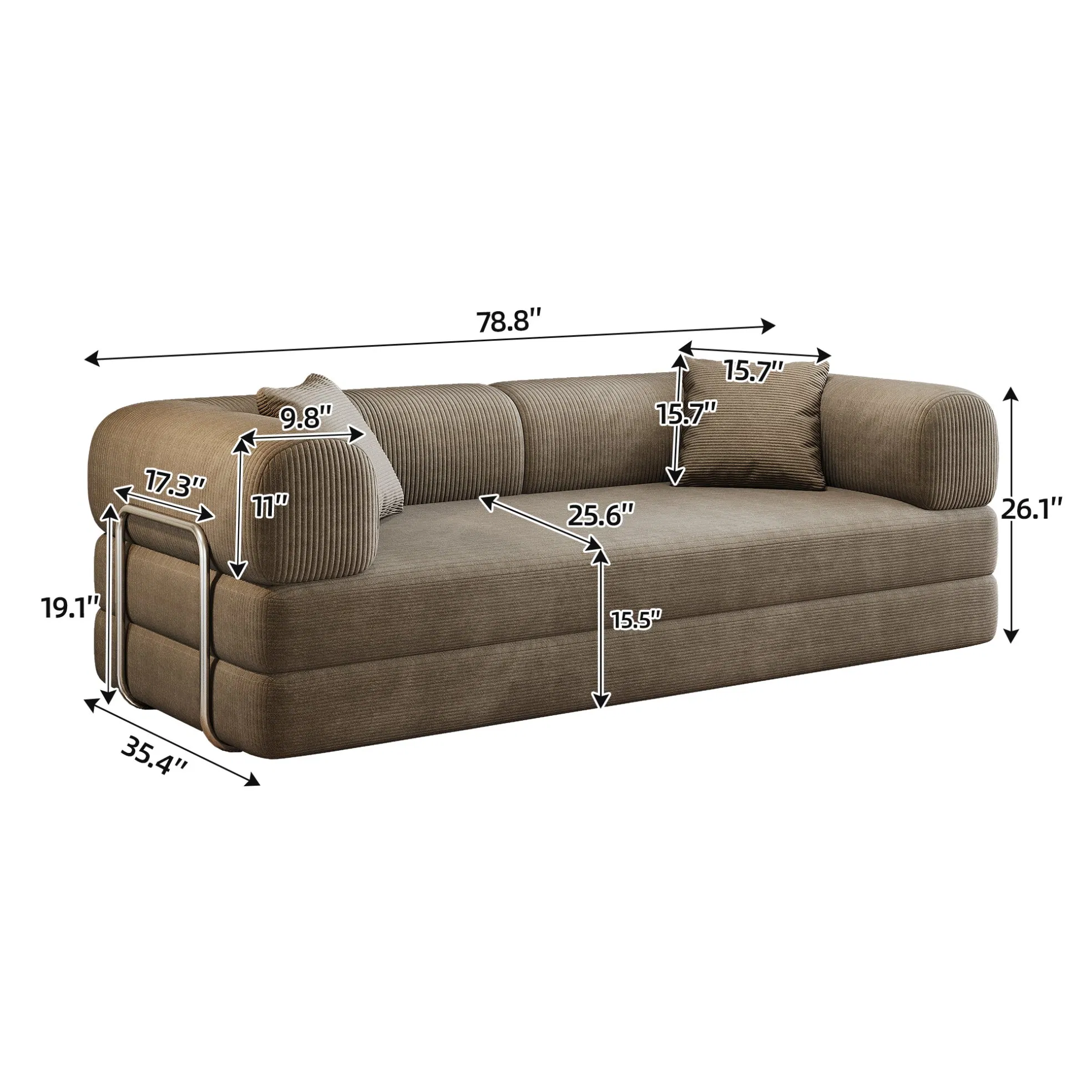 Cozy Compressed Sofa Bed with Soft Teddy Fabric for Save Storage