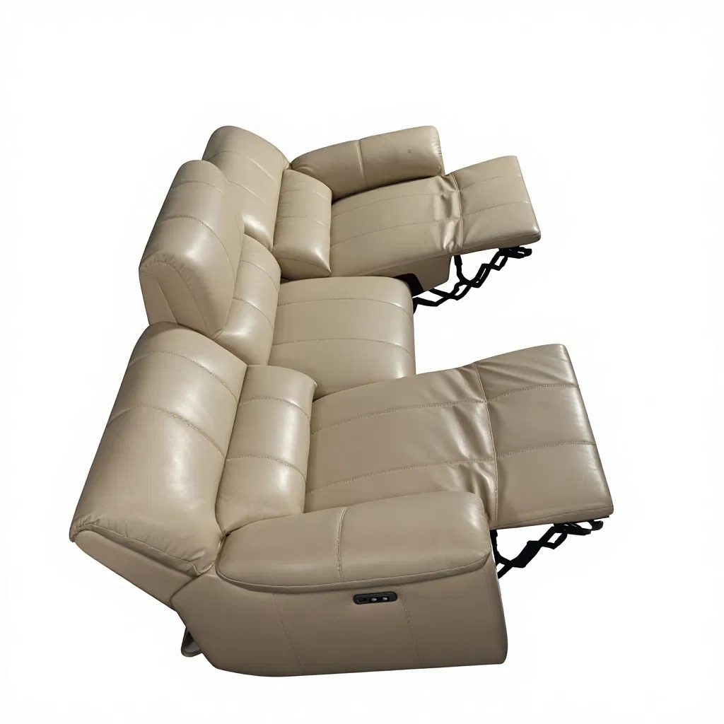 Modern Luxury 3 2 1 Seater Sofa Leather Power Recliner Sofas Dual Electric Adjustable Lounge Couch with USB Port for Living Room Use