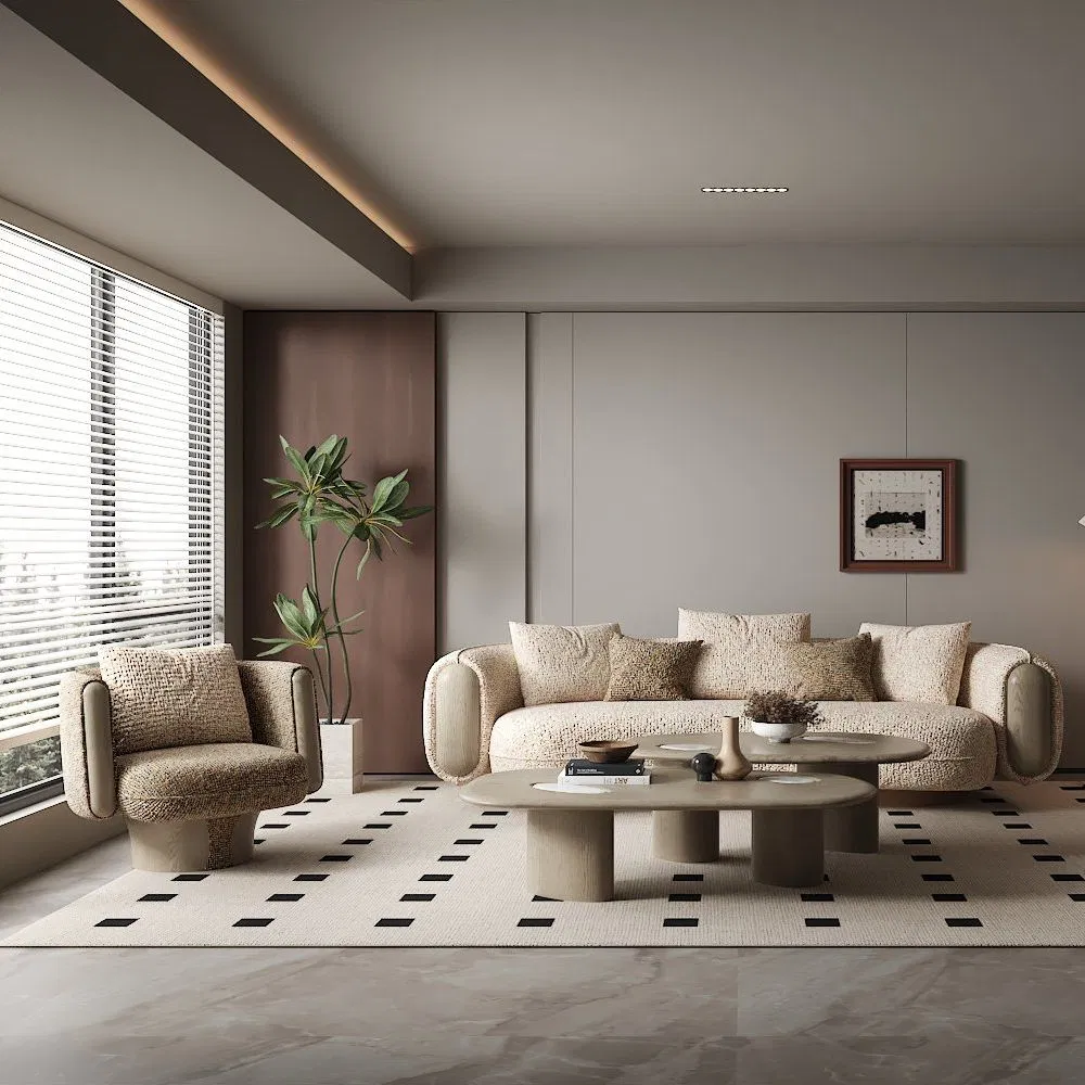 Contemporary Furniture Modern Hotel Living Room Single Leisure Fabric Lounge Armrest Sofa