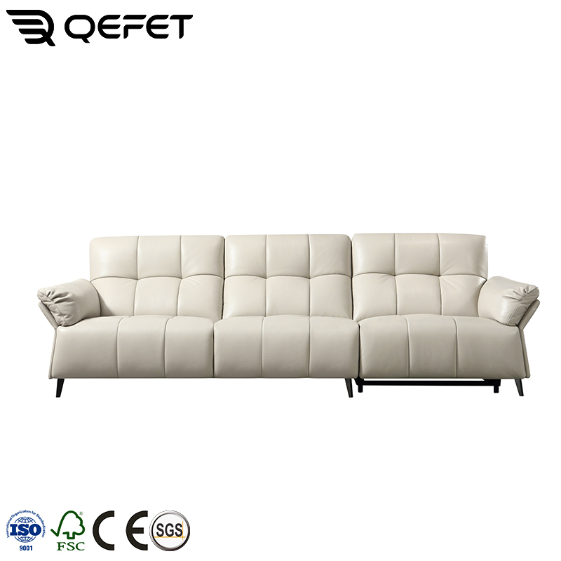 Modern Genuine Leather Sofas Power Recliner Sectional Sofa Set Living Room 3-Seater Reclining Couch Home Furniture