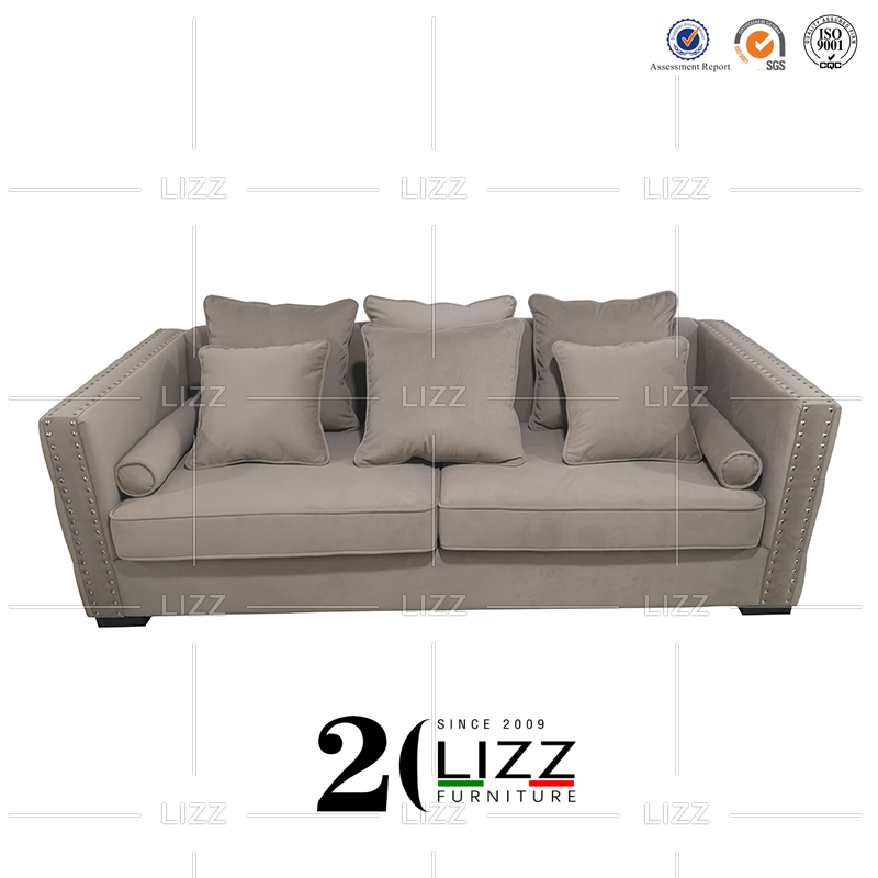 China Wholesale European Chesterfield Velvet Fabric Sofa for Project