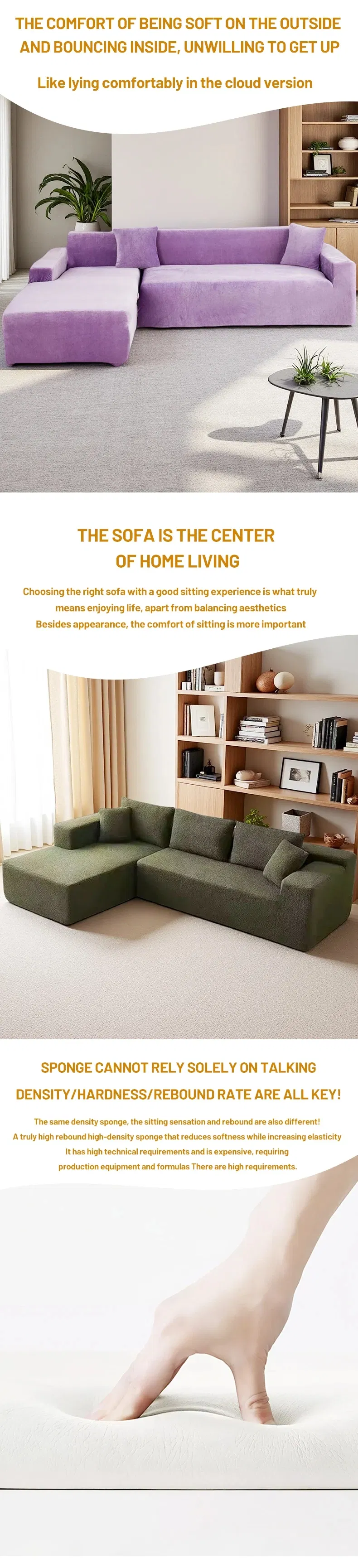 L-Shaped Modular Sofa Detail 3