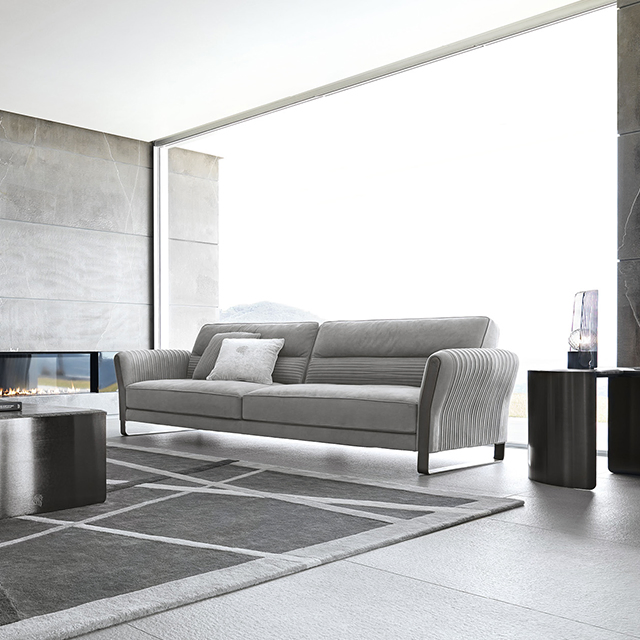 China Factory Luxury Living Room Velvet Fabric Sofa Set for Villa