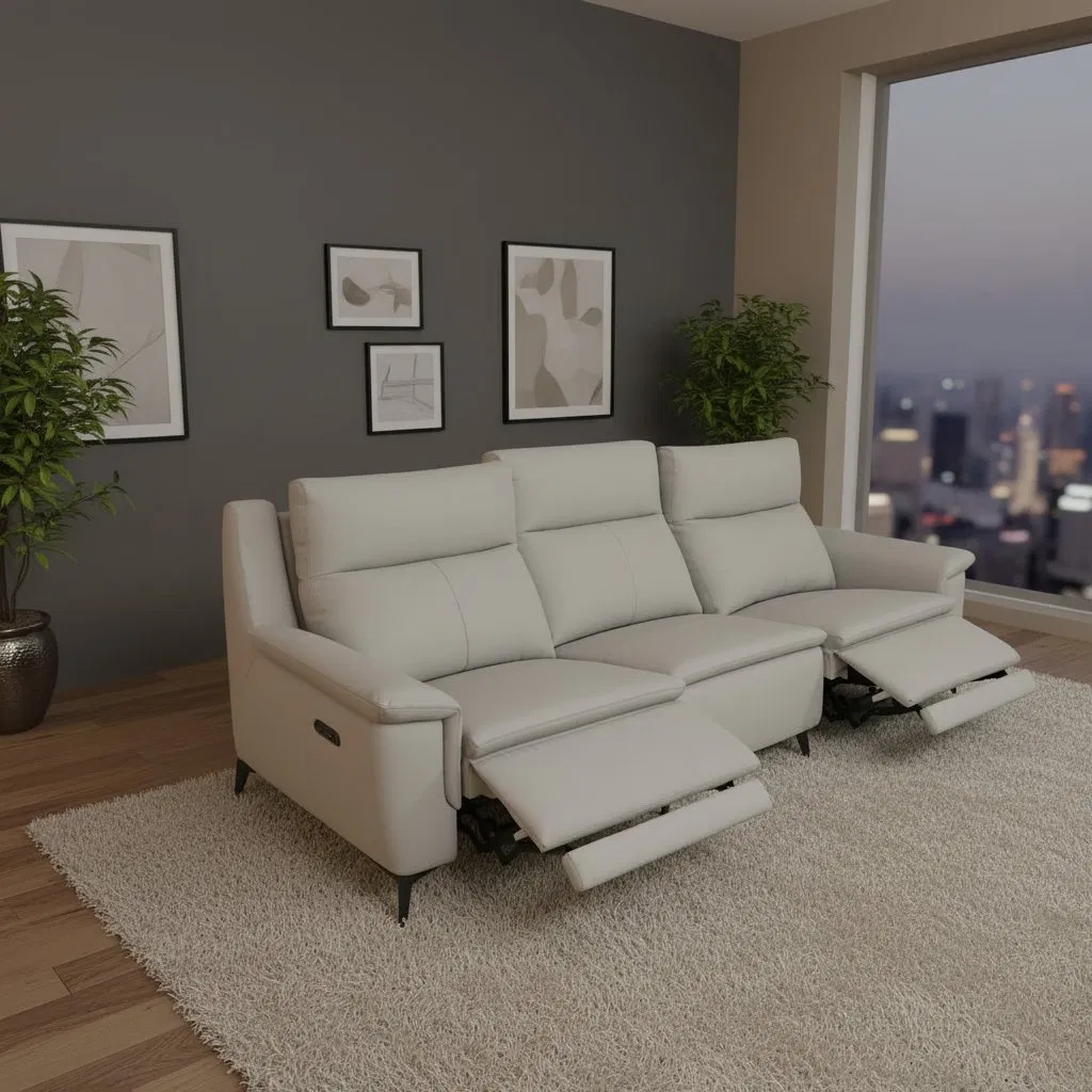 Modern Power Reclining Leather Sofas Modular Living Room Sofa Electric Recliner Sofa