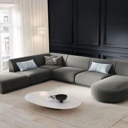 Versatile L-Shaped Sofa with Reversible Chaise for Modern Spaces