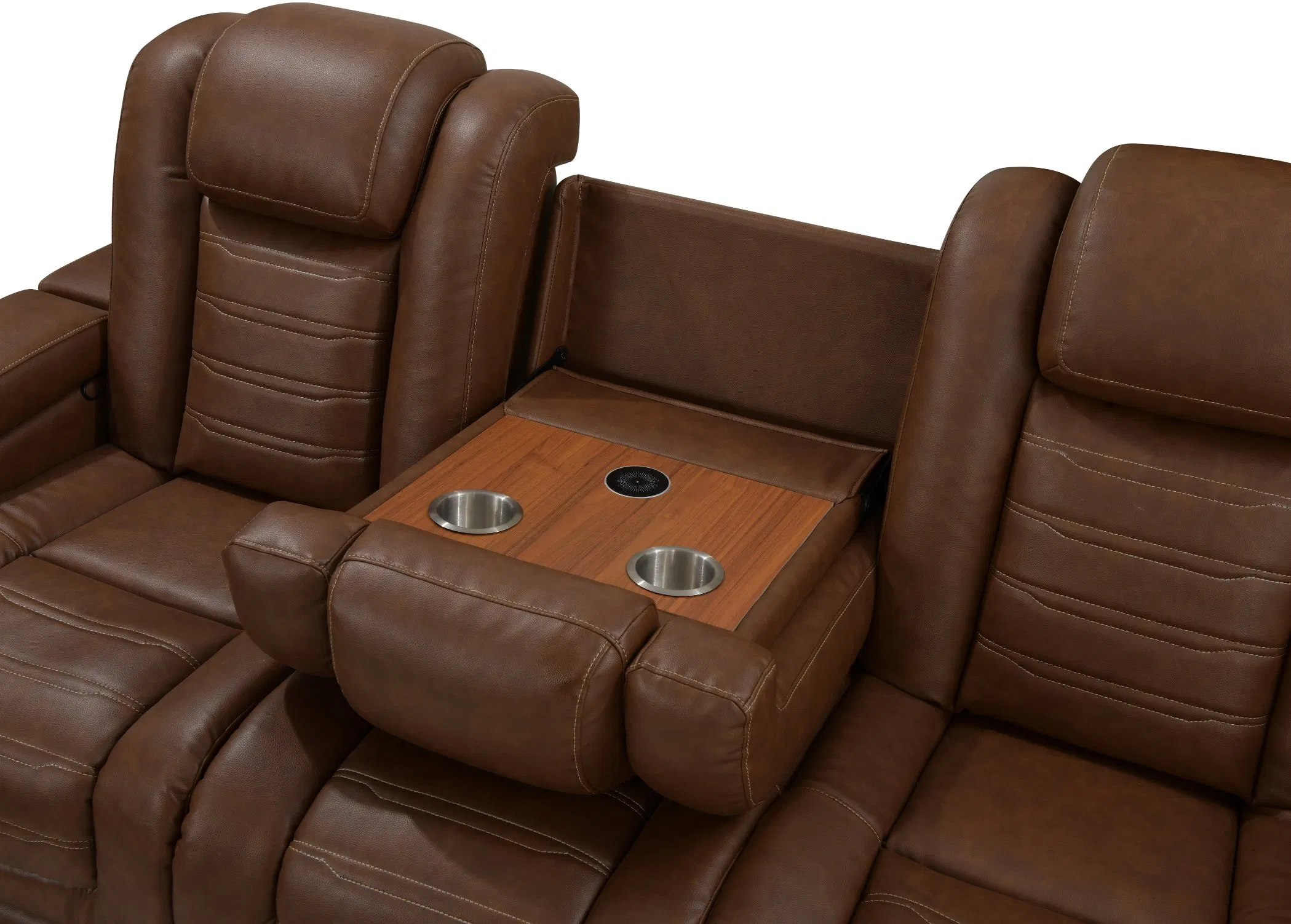 Power Reclining Power Headrest Sofa with LED Light for Living Room Set