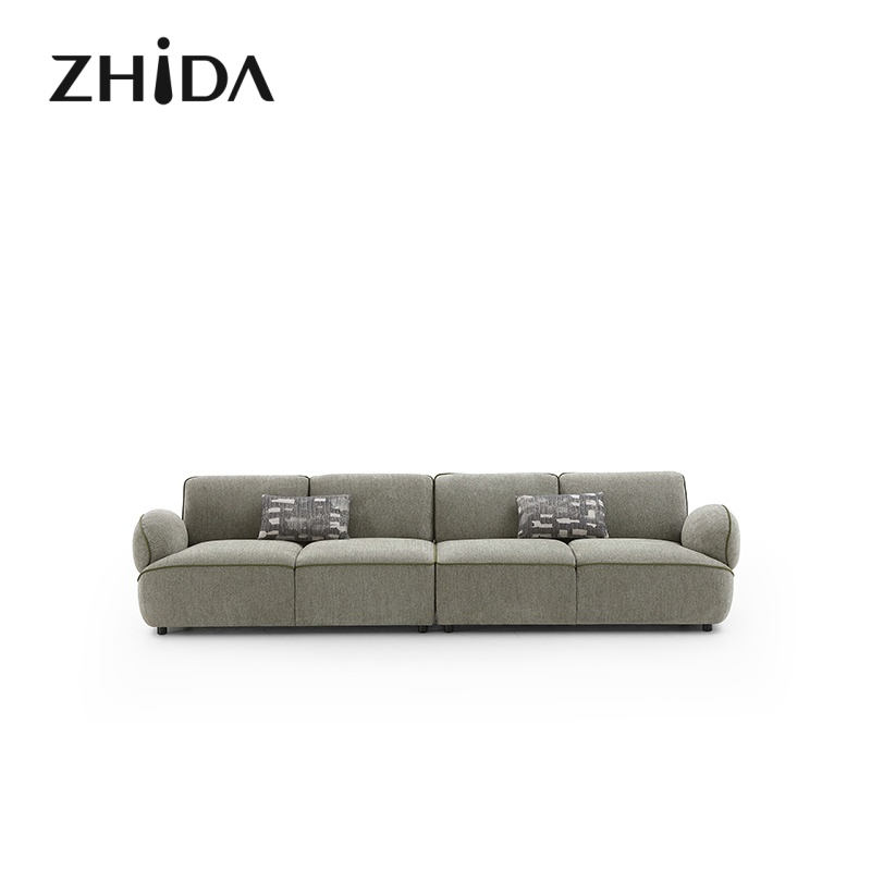 Italian Modern Sofa Velvet Minimalist Sofa Living Room Fabric Sofa