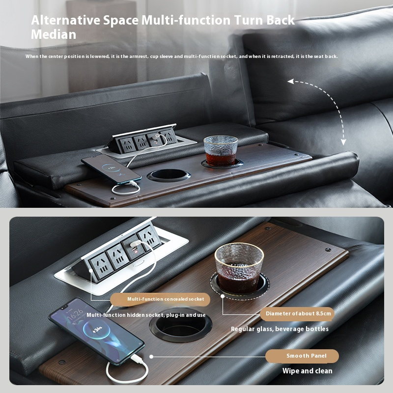 Modern Luxury Fabric L-Shaped Power Recliner Sofa Electric Reclining Sectional Sofa Set Living Room Furniture