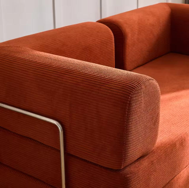 Convertible Sofa Bed Folding Sleeper Sofa with Fixed-Shape Frame Boneless Couch for Living Room Bedroom Floor Sofa Lounge