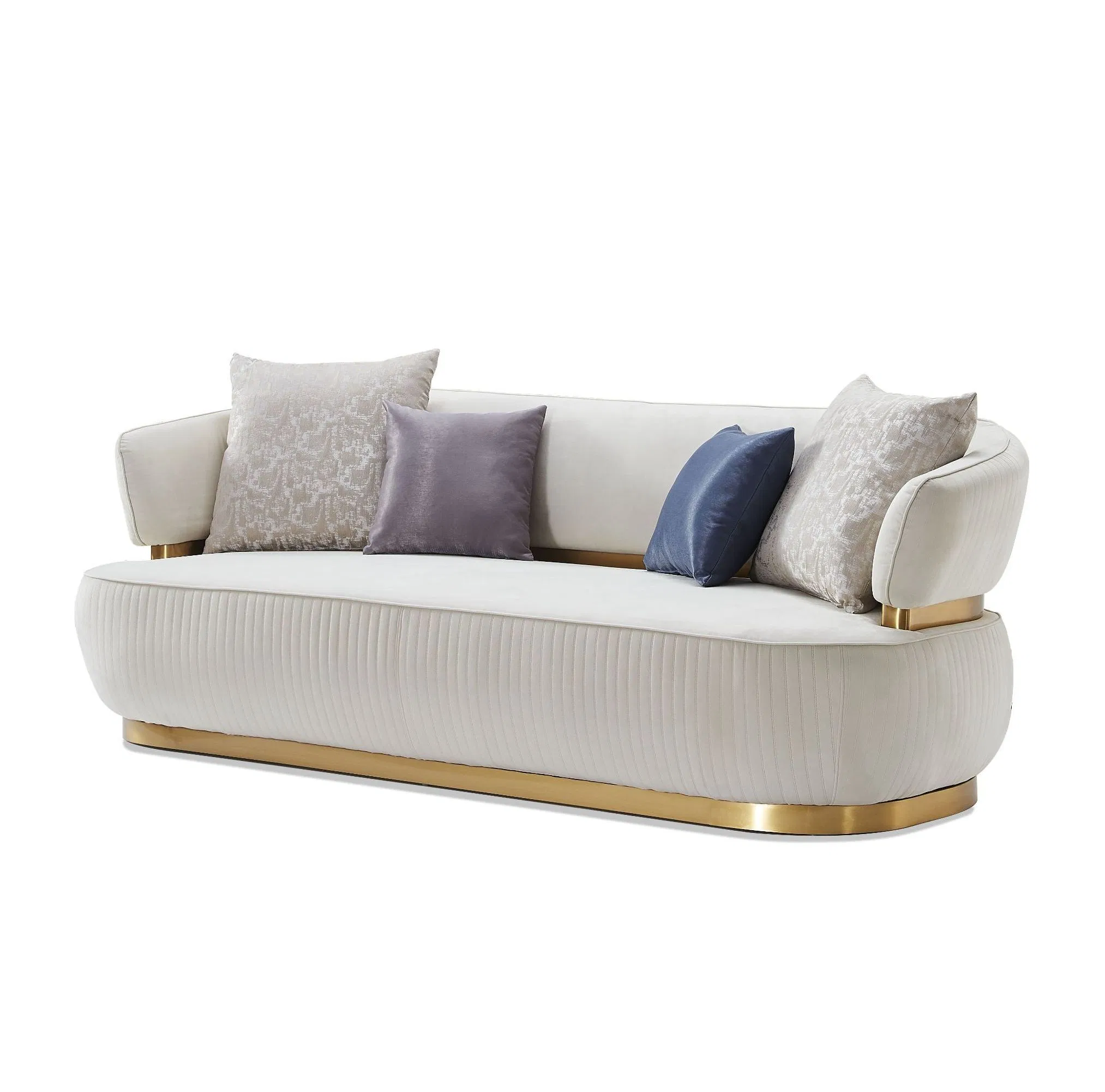 Zhida Luxury Furniture Living Room Furniture Velvet Sofa Set Couch