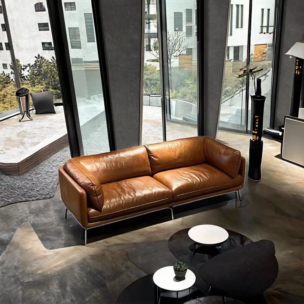 Italian Minimalist Art Reclining Chair Set and Sofa