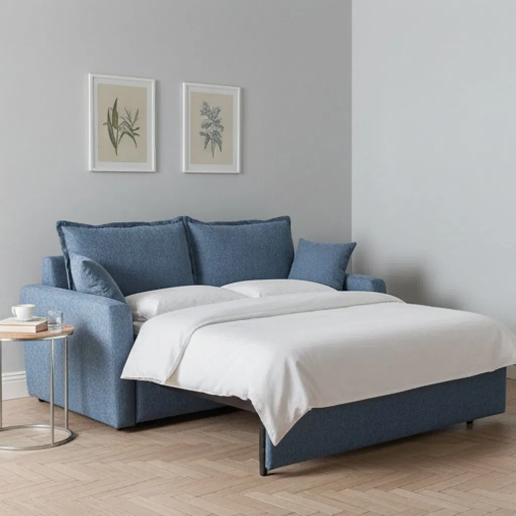 Modern Olive Armrest Adjustable 2 Seater Storage Sofa Bed Sleeper Sofa for Small Living Room