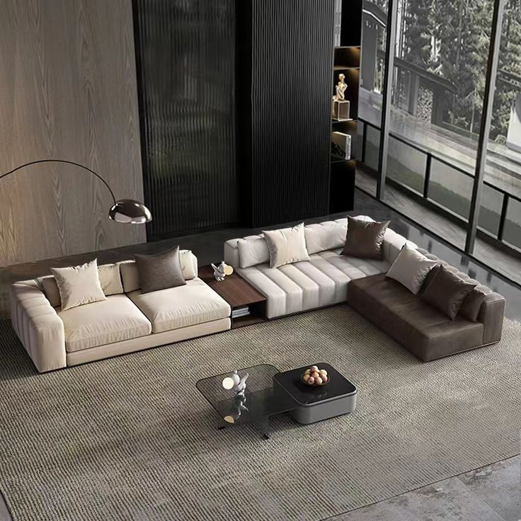 Versatile L-Shaped Sofa with Reversible Chaise for Modern Spaces