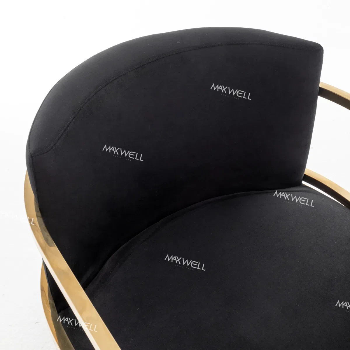 Simple Elegant Exquisite Durable Furniture for Rental Business Black Velvet Wedding Sofa