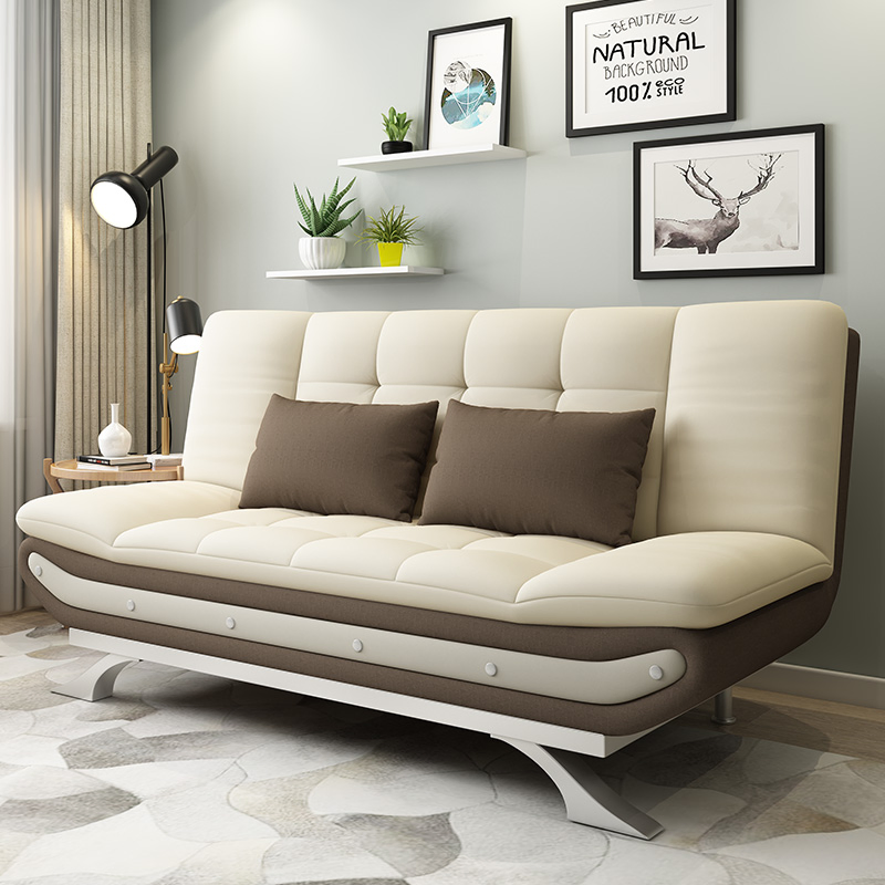 Space Saving Living Room Furniture Wood Frame Fabric Divan Sofa Cum Bed Folding Sleeper Sofa Bed