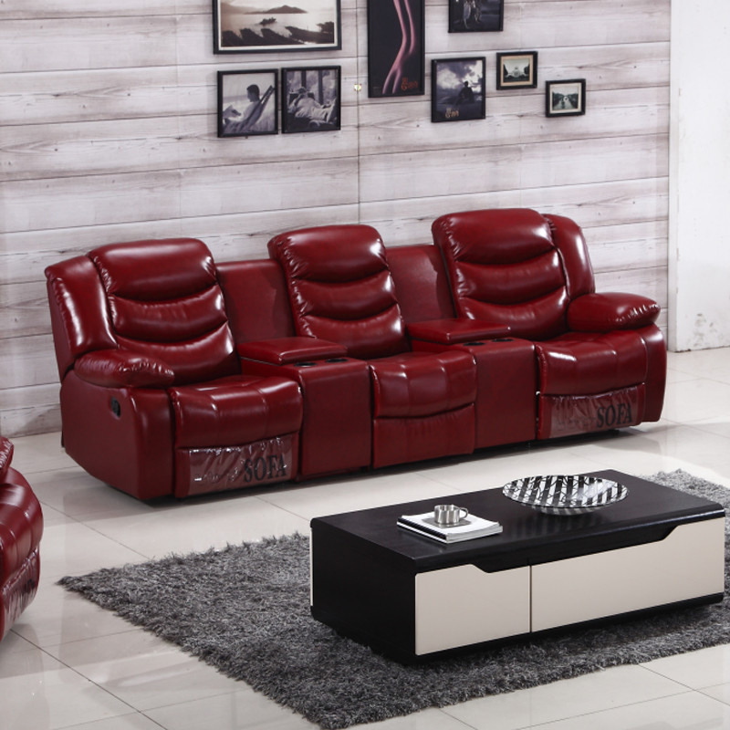 Optional Lounge Chair Modern Home Theatre Corner Reclining Set Leather Recliner Sofa