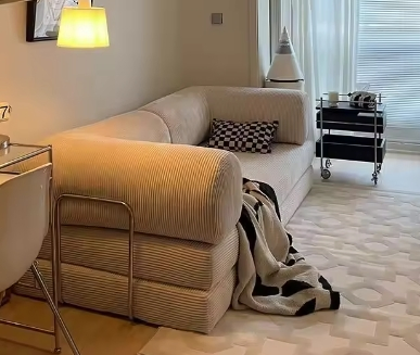 Household Furniture: Reclining Chair Sofa Bed, Compressed Foam and Durable and Stain-Resistant Fabric Cover Sponge Sofa