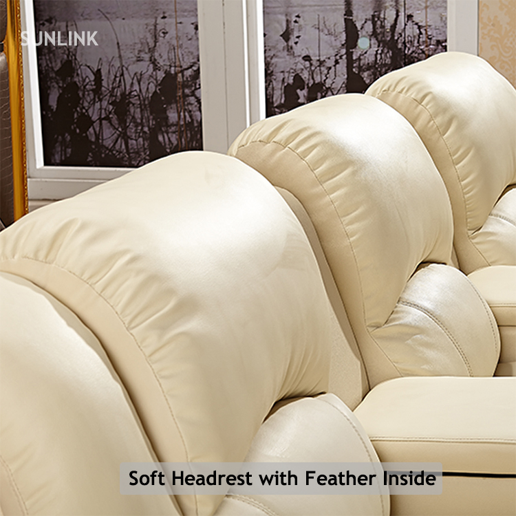 Factory Wholesale Italian Design Living Room Theater Leather Sofa Set Recliner Sofa