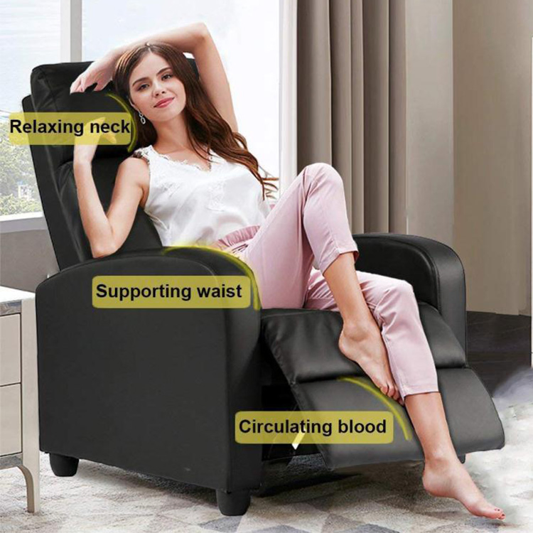 Hot Sale Recliner Sofa Living Room Chair PU Leather Single Reclining Sofa