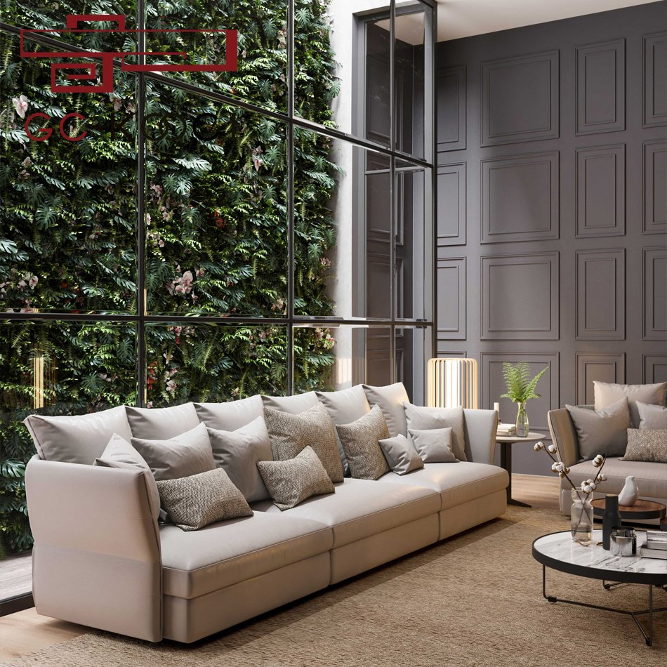 Factory Direct Luxury Recliner Sleeper Sofa with Genuine Leather