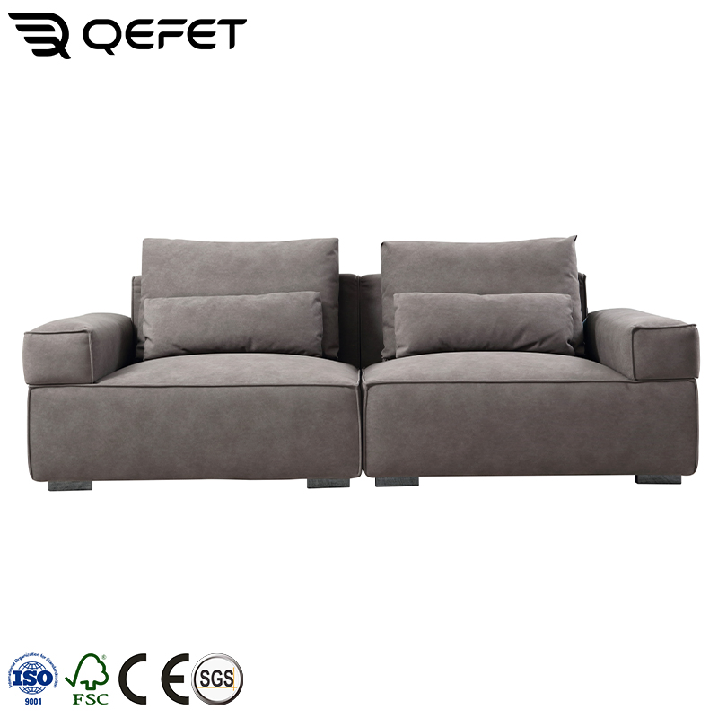 Home Living Room Furniture Dark Gray Fabric Loveseat Sofa
