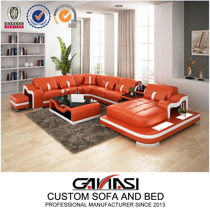 Wholesale Italian Modern Living Room Furniture Leather Sofa