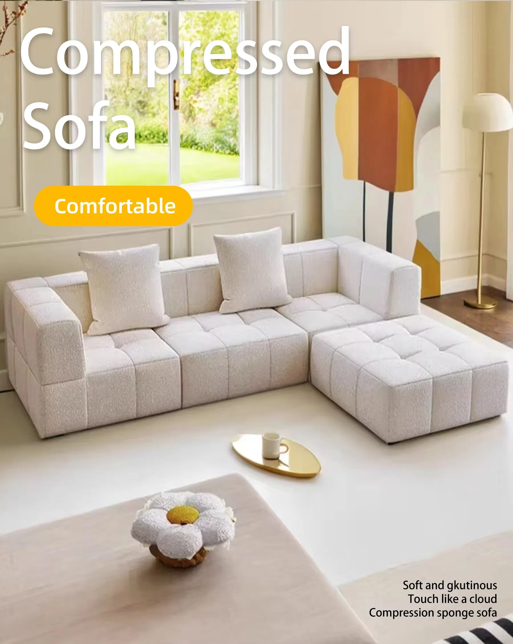 Stylish Velvet Foldable Sofa