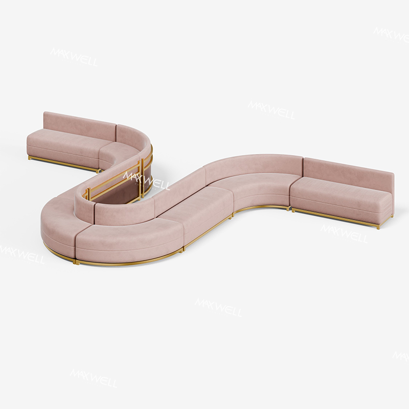 Romantic Modern Stain Resistant Anti Crinkling Stainless Steel Base Luxury Wedding Velvet Sofa