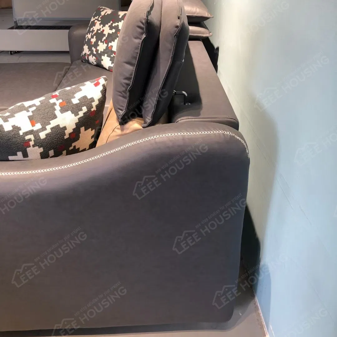 China Factory Supply 2/3 Seater Tech Fabric Sleeper Sofa with Pull-out Foldable Design Sofa Bed for Living Room Bedroom Furniture