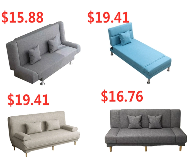 Cheap Soft Leather Fabric Velvet Living Room Foldable Sleeper Sofa