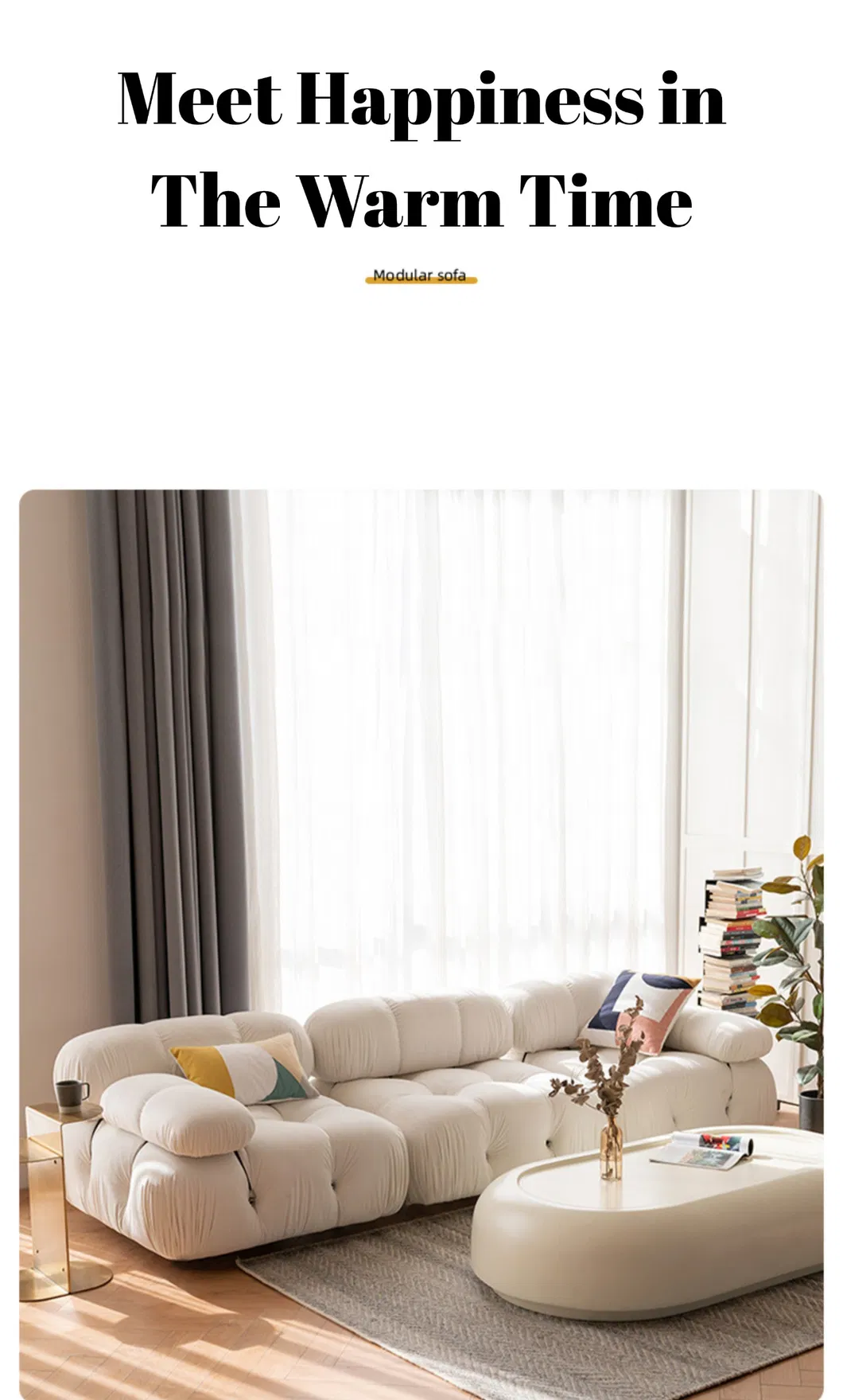 Handcrafted Velvet Fabric Sofa