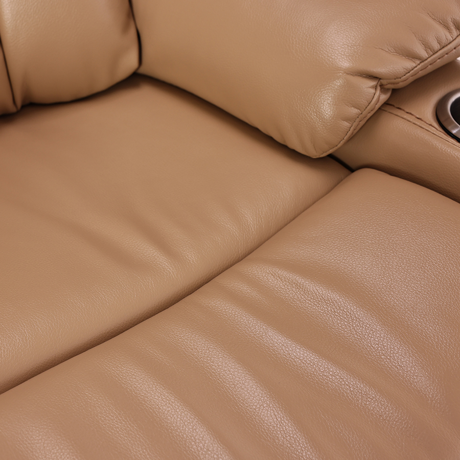 Luxury Heated Wooden Sofa Chair Adjustable Recliner Leather Reclining Sofa