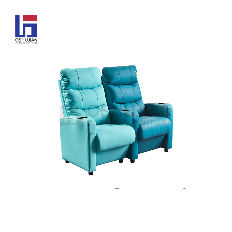 Hot Sale Color Matching Sofa Customized Leather Seat Reclining Sofa for Theater Cinema Sofa Chairs Asiento De Cine