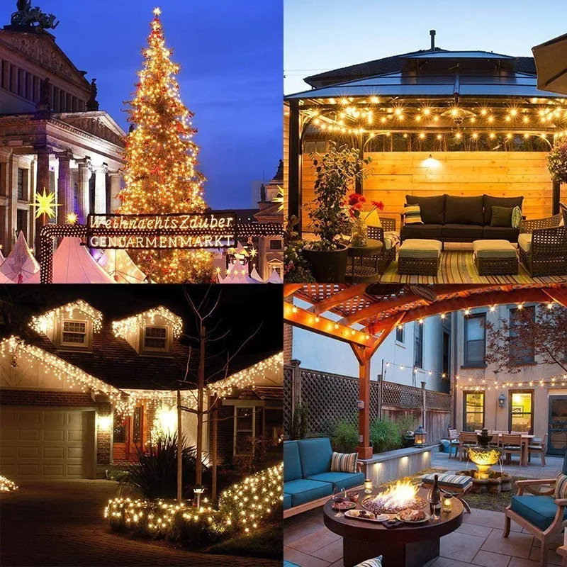6.5m Luz 30-LED de Cordão 8-Modes Decorativa para Jardim e Caminho